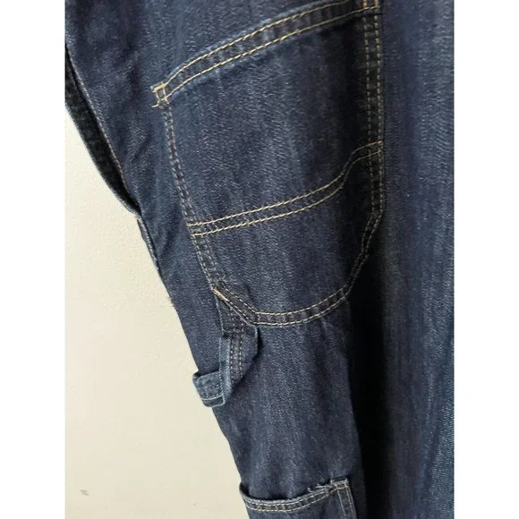 VINTAGE Dickies Denim Oversized Dungarees Overalls Size L US 14/16 Euro 42/44 - Picture 11 of 12